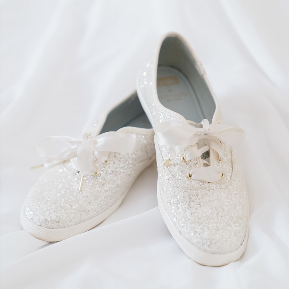 Keds Champion Glitter Celebration Lace Up
size 8, Cream Glitter